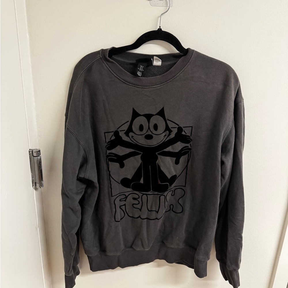 Felix Graphic Crewneck Sweatshirt - Charcoal Gray